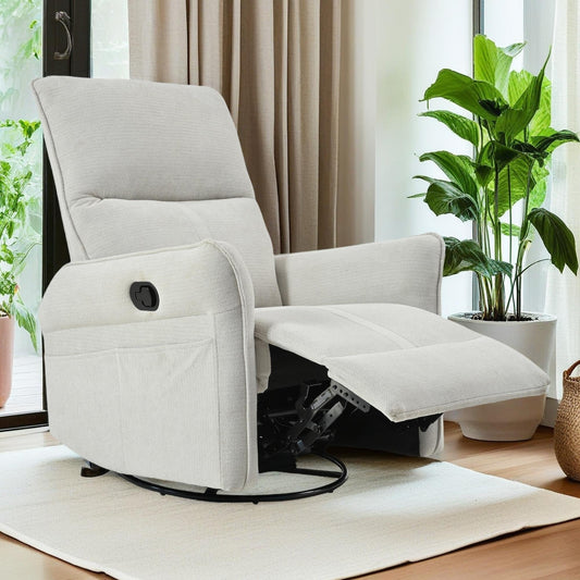 Poltrona reclinabile manuale girevole a 360° per soggiorno e camera da letto