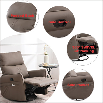 Poltrona reclinabile manuale girevole a 360° per soggiorno e camera da letto