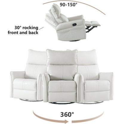 Poltrona reclinabile manuale girevole a 360° per soggiorno e camera da letto
