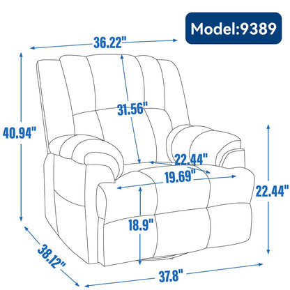 Poltrona reclinabile girevole a 360° - Comfort extra large