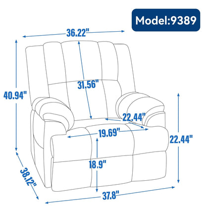 Poltrona reclinabile girevole a 360° - Comfort extra large