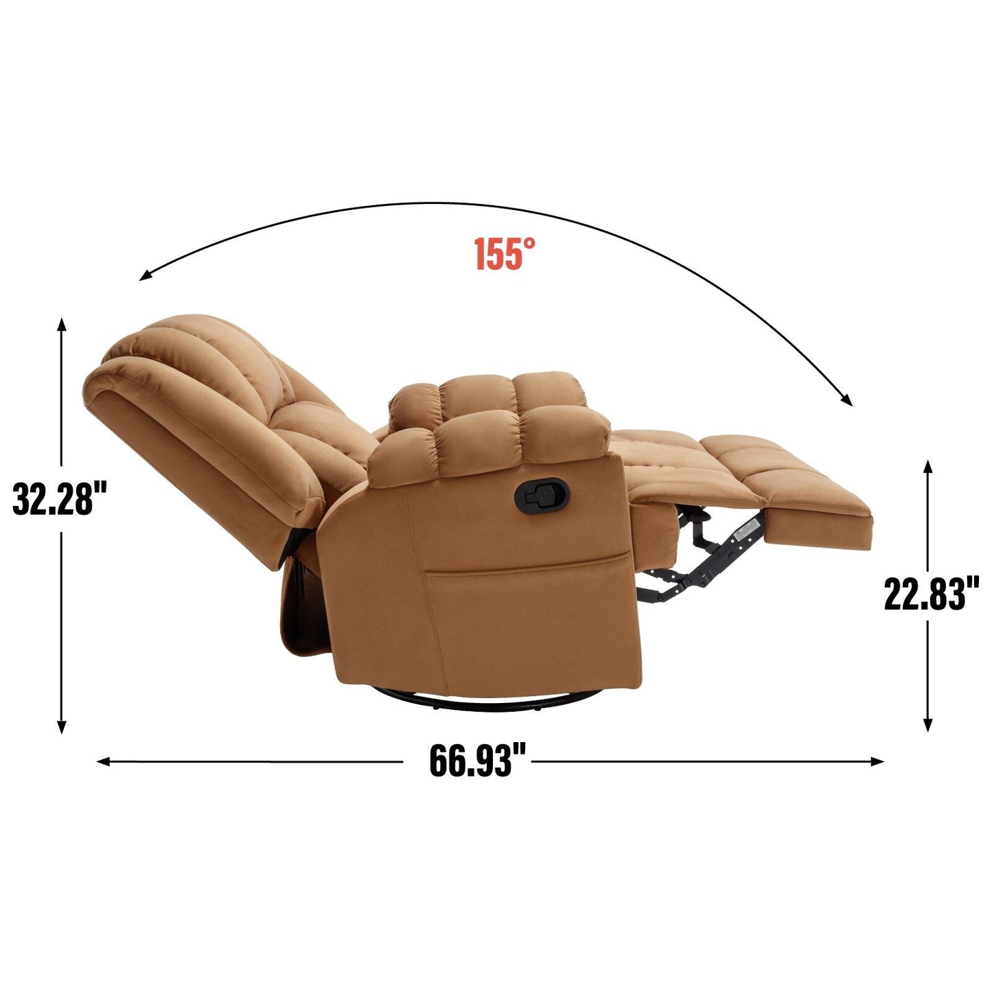 Poltrona reclinabile girevole a 360° - Comfort extra large