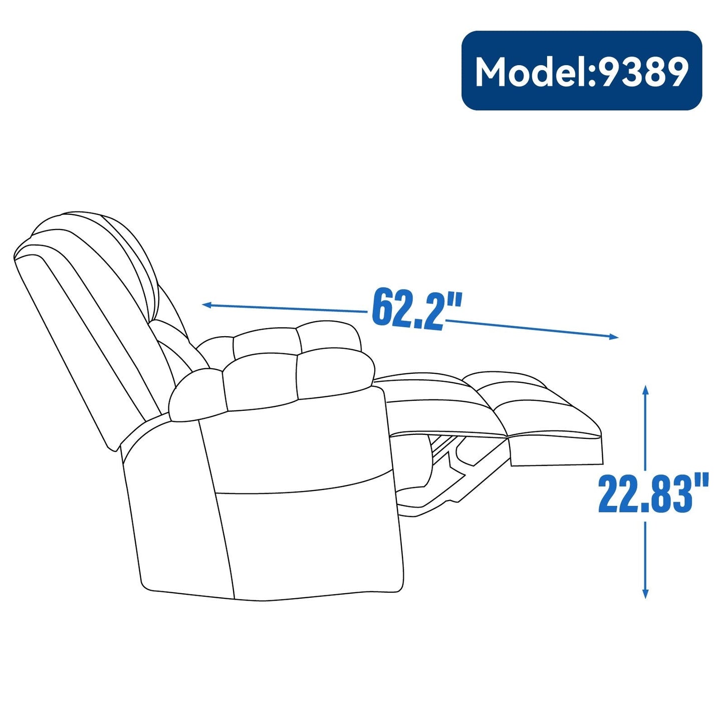Poltrona reclinabile girevole a 360° - Comfort extra large