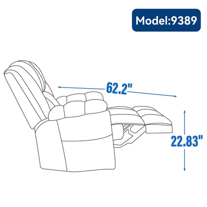 Poltrona reclinabile girevole a 360° - Comfort extra large