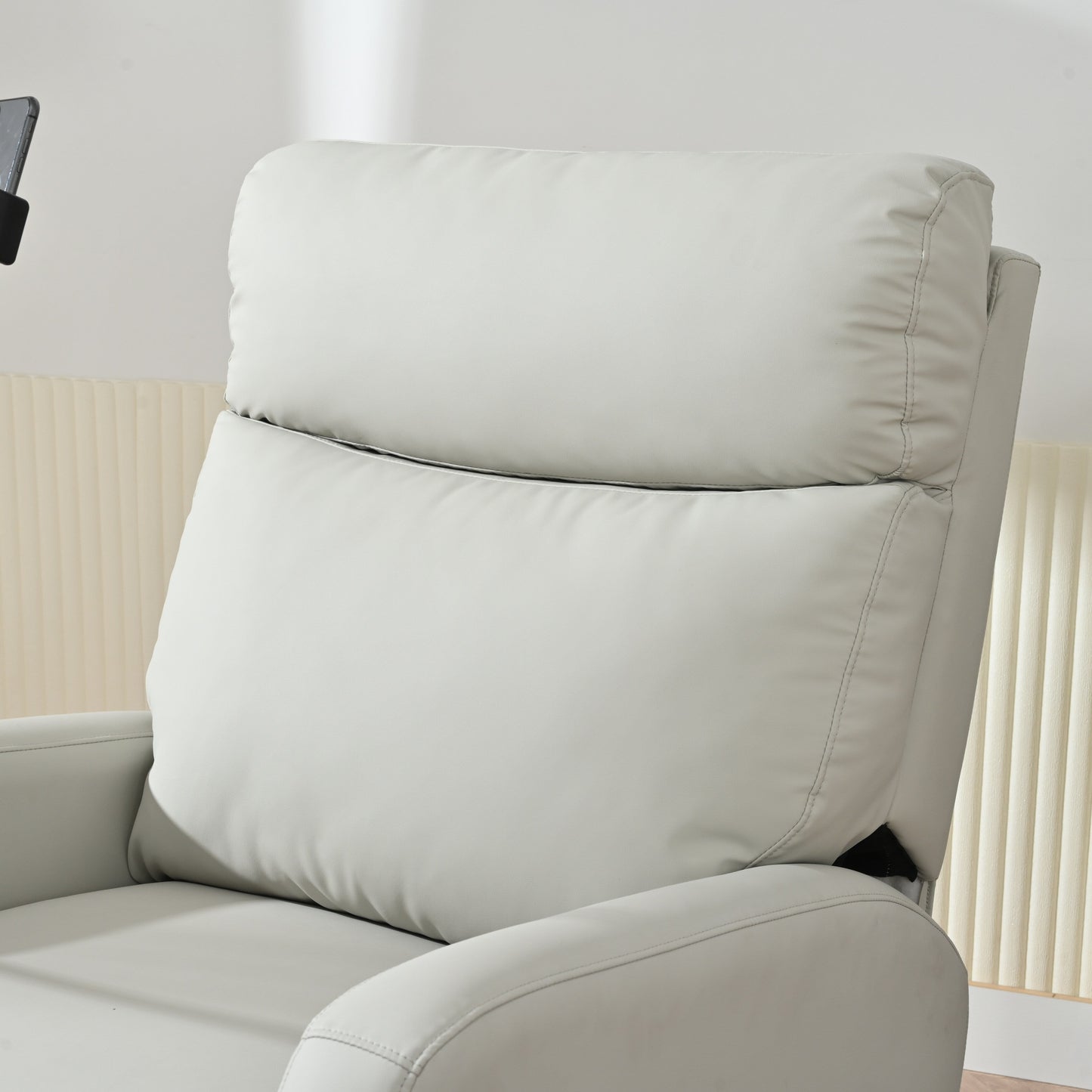 Poltrona reclinabile girevole a 360° con supporto per telefono, poggiapiedi, posizione regolabile per soggiorno e home theater