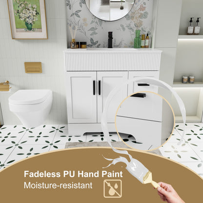 Mobile bagno Wavy Line 30/36/48 con lavabo e rubinetto