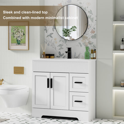 Mobile bagno Wavy Line 30/36/48 con lavabo e rubinetto