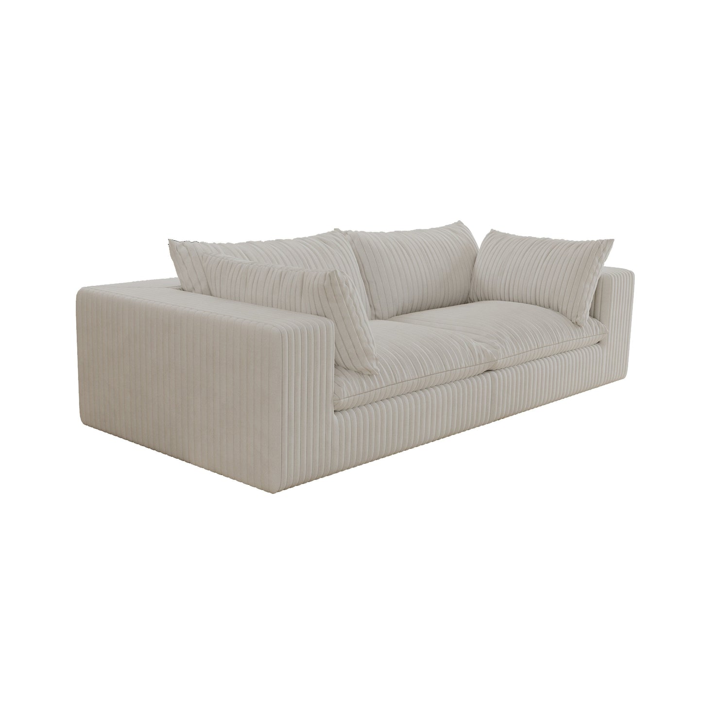 Divano Cloud 39.8, tessuto in velluto a coste, divani con seduta profonda, design a doppio strato, cuscino rimovibile, nessun montaggio, combinazione fai da te