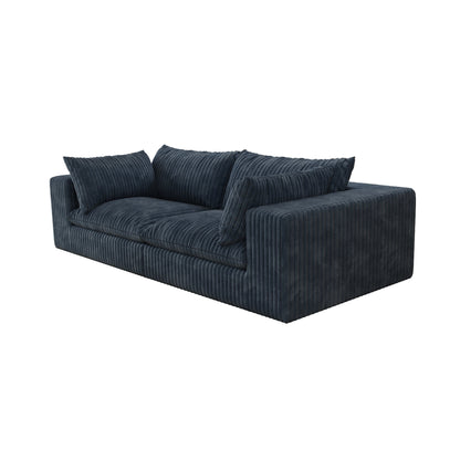 Divano Cloud 39.8, tessuto in velluto a coste, divani con seduta profonda, design a doppio strato, cuscino rimovibile, nessun montaggio, combinazione fai da te