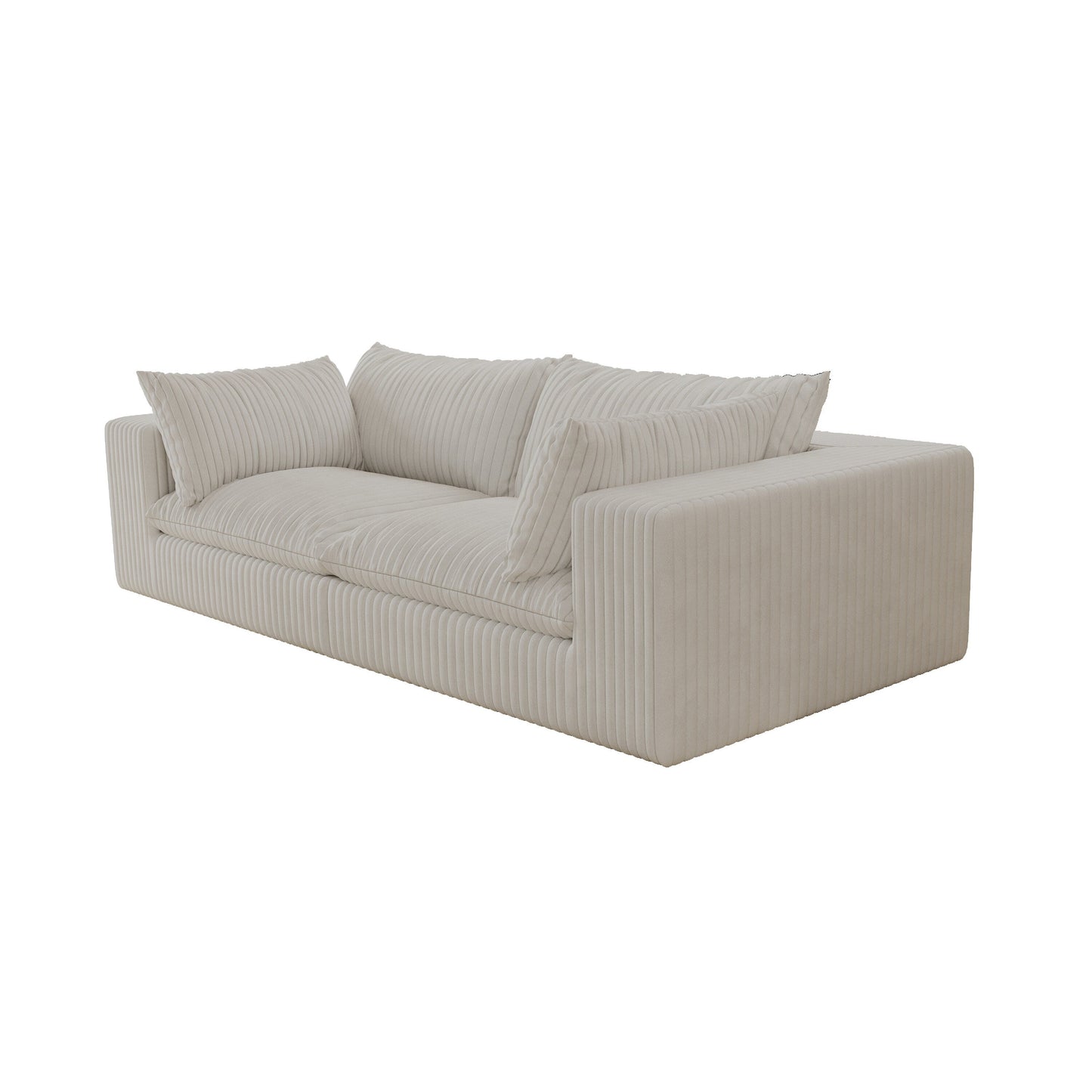 Divano Cloud 39.8, tessuto in velluto a coste, divani con seduta profonda, design a doppio strato, cuscino rimovibile, nessun montaggio, combinazione fai da te