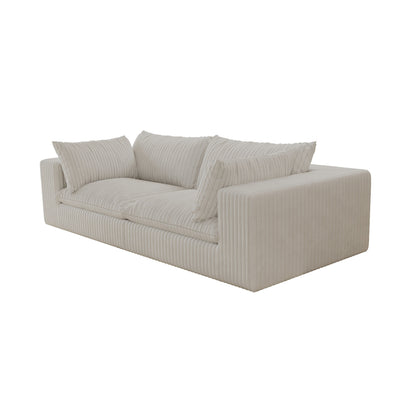 Divano Cloud 39.8, tessuto in velluto a coste, divani con seduta profonda, design a doppio strato, cuscino rimovibile, nessun montaggio, combinazione fai da te