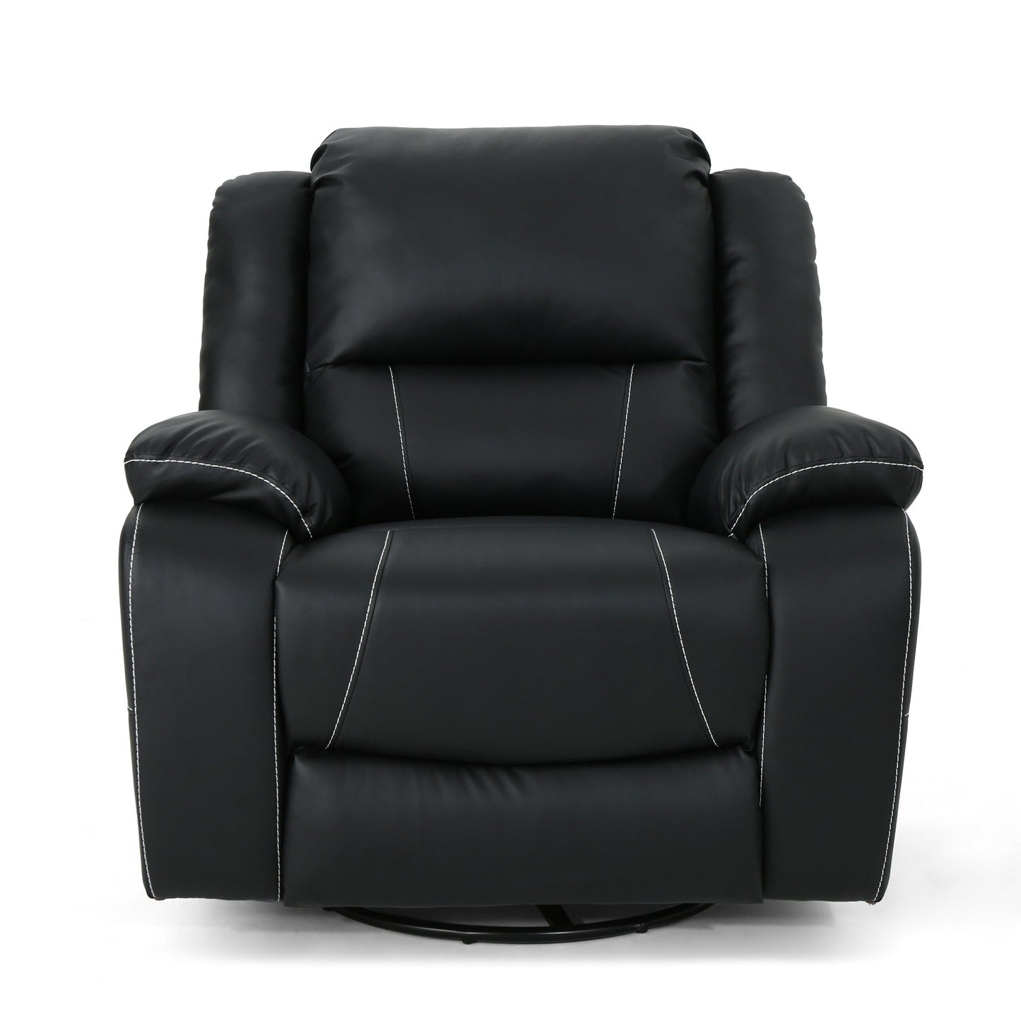 Poltrona reclinabile girevole manuale standard in similpelle larga 39