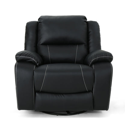 Poltrona reclinabile girevole manuale standard in similpelle larga 39