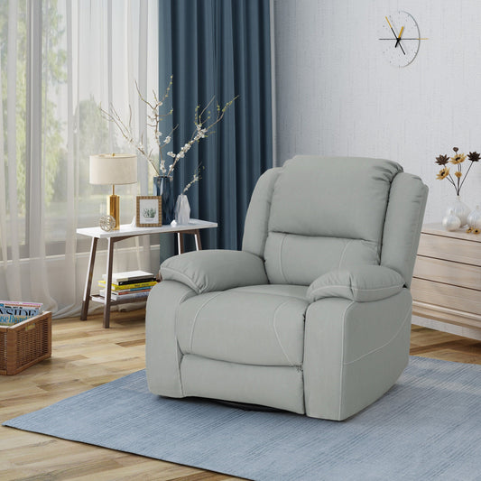 Poltrona reclinabile girevole manuale standard in similpelle larga 39