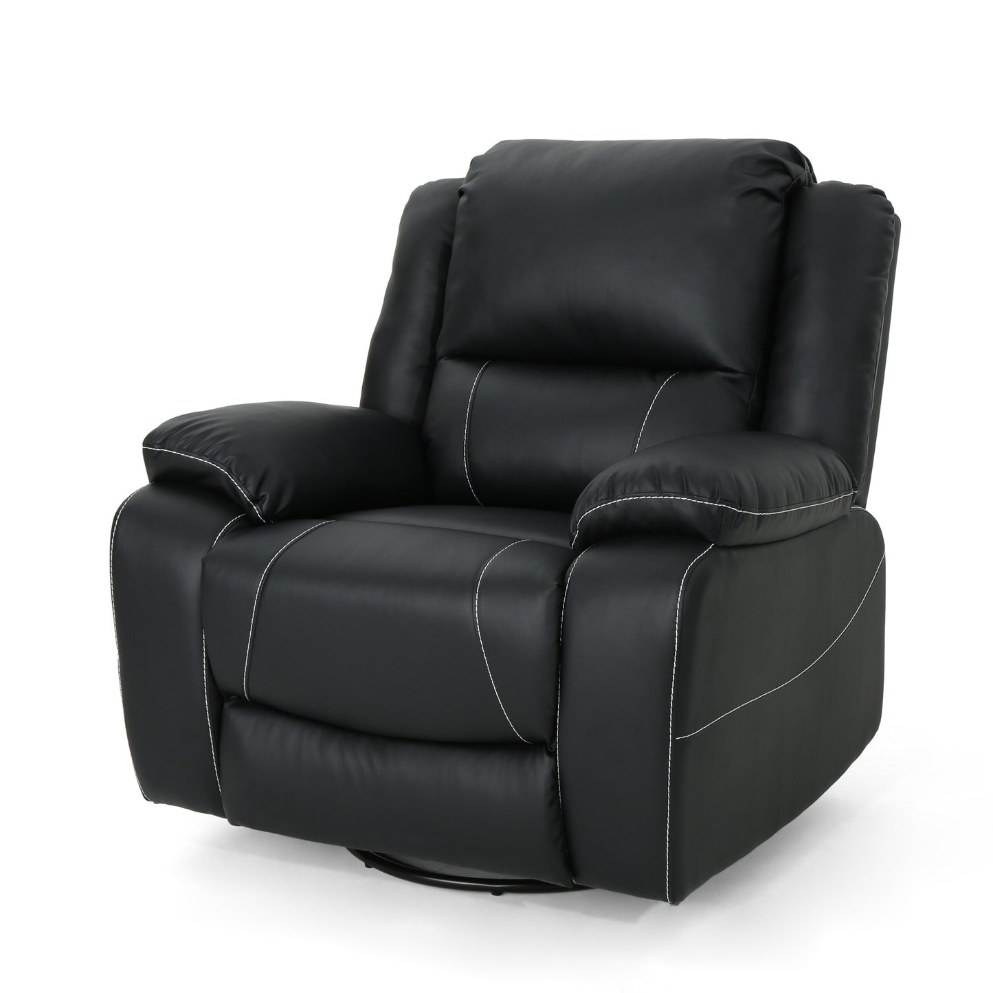 Poltrona reclinabile girevole manuale standard in similpelle larga 39