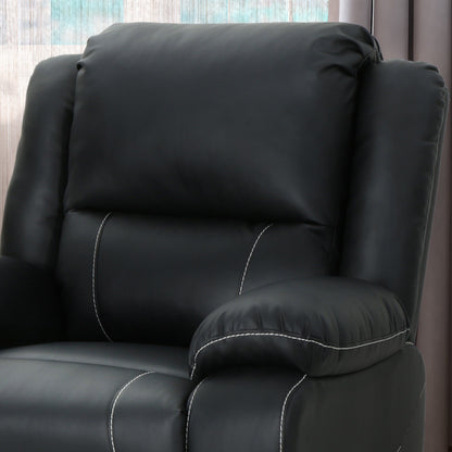 Poltrona reclinabile girevole manuale standard in similpelle larga 39