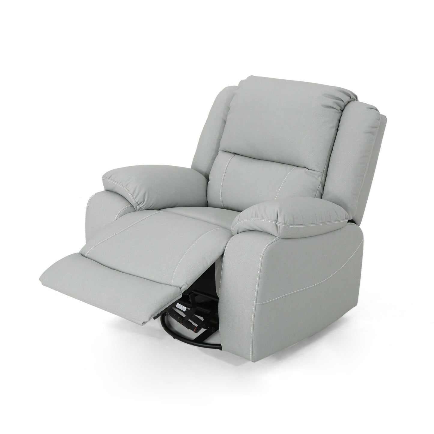 Poltrona reclinabile girevole manuale standard in similpelle larga 39