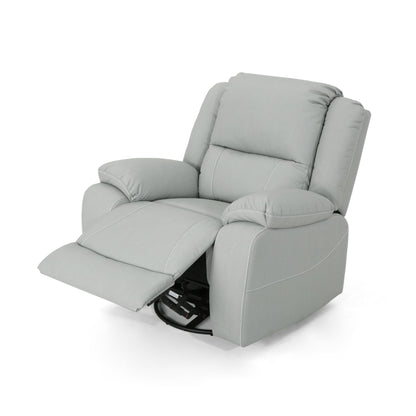 Poltrona reclinabile girevole manuale standard in similpelle larga 39