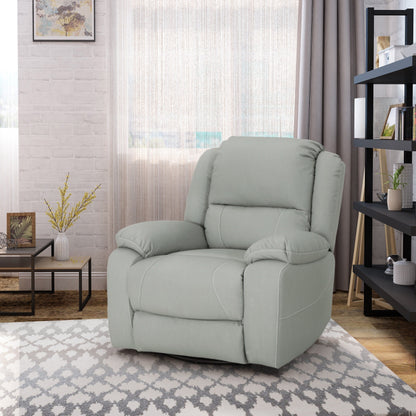 Poltrona reclinabile girevole manuale standard in similpelle larga 39