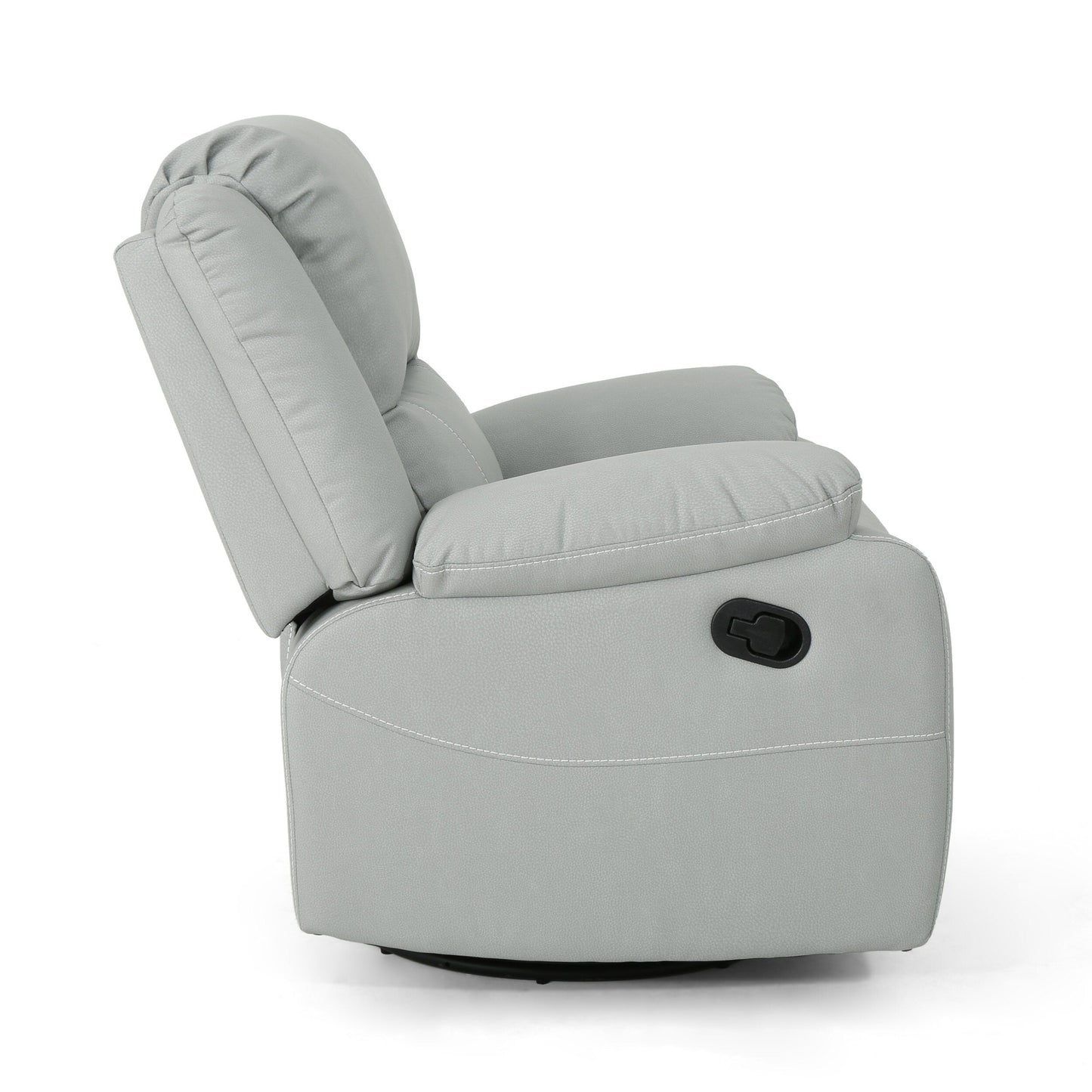 Poltrona reclinabile girevole manuale standard in similpelle larga 39