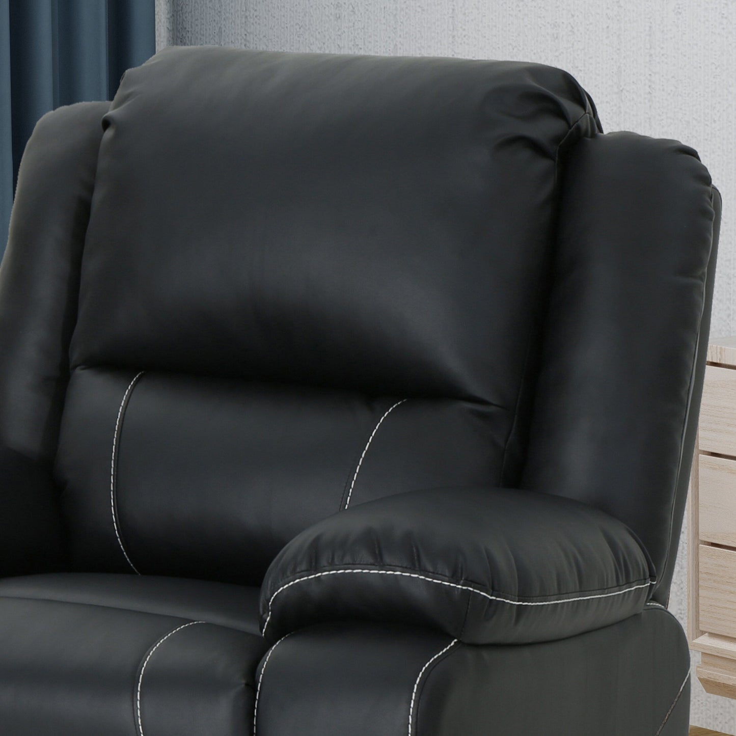 Poltrona reclinabile girevole manuale standard in similpelle larga 39