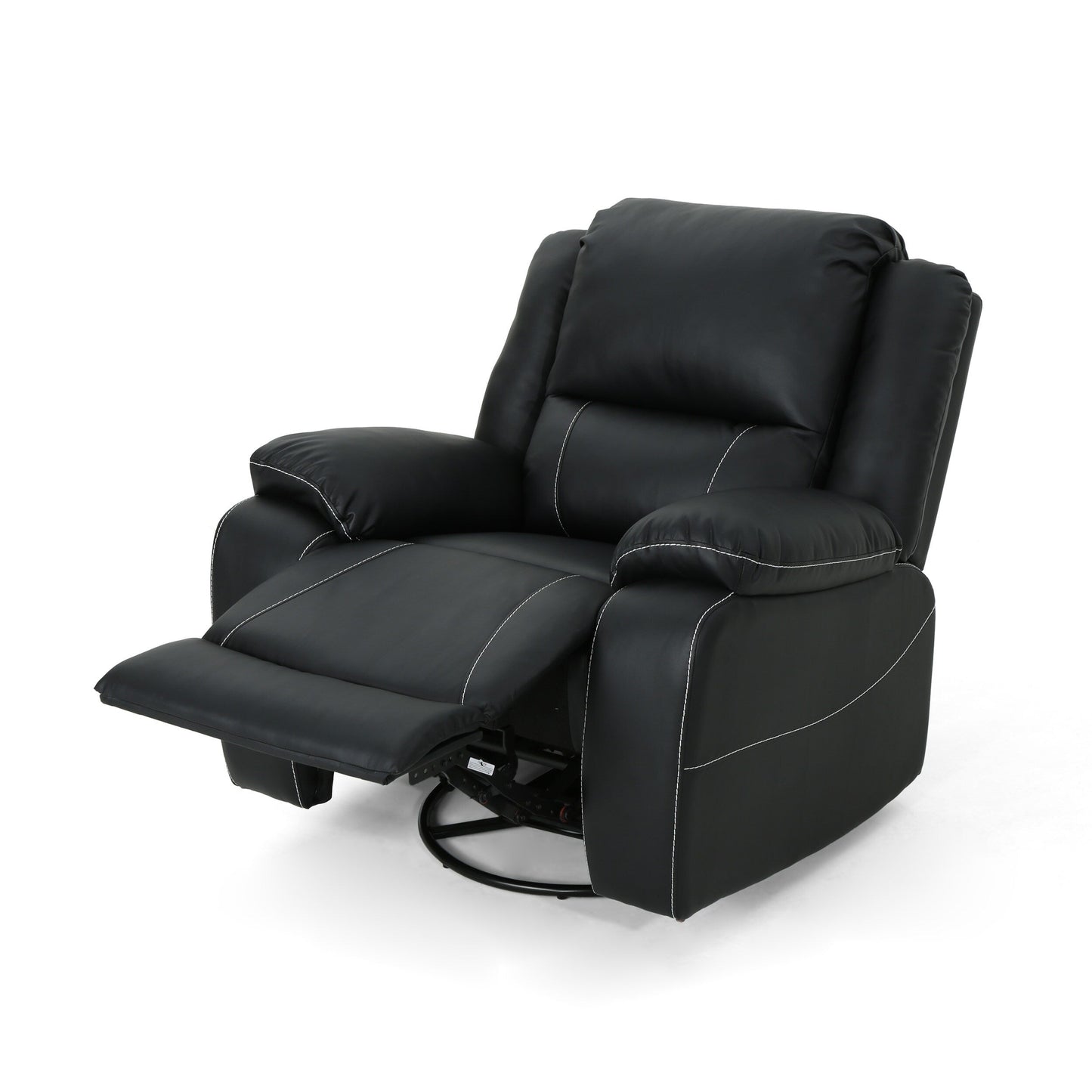 Poltrona reclinabile girevole manuale standard in similpelle larga 39