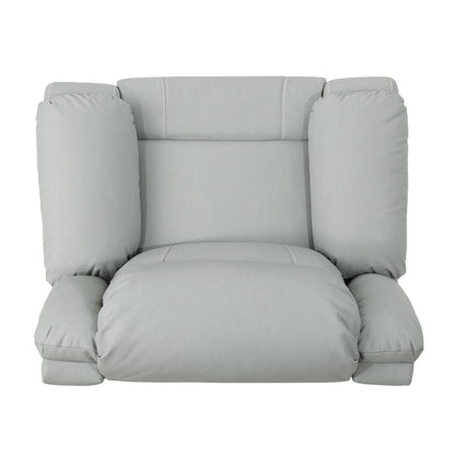 Poltrona reclinabile girevole manuale standard in similpelle larga 39