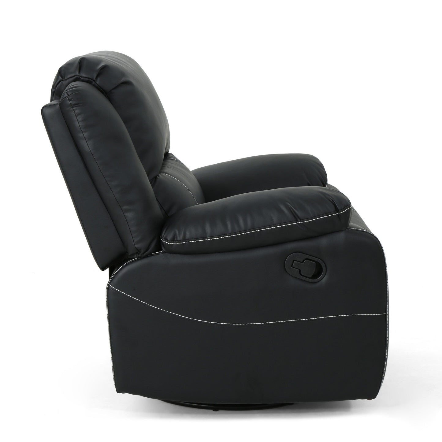 Poltrona reclinabile girevole manuale standard in similpelle larga 39