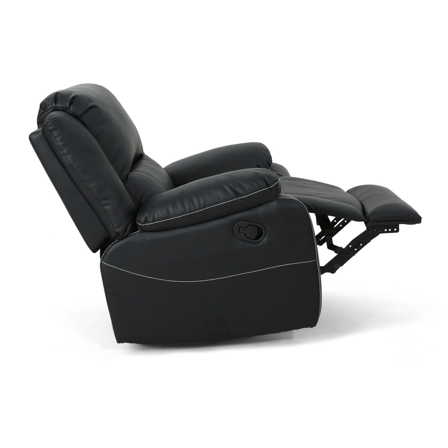 Poltrona reclinabile girevole manuale standard in similpelle larga 39