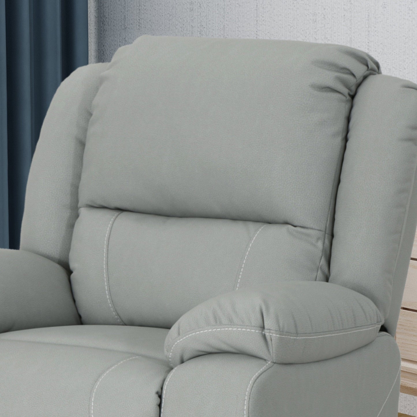 Poltrona reclinabile girevole manuale standard in similpelle larga 39