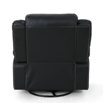 Poltrona reclinabile girevole manuale standard in similpelle larga 39
