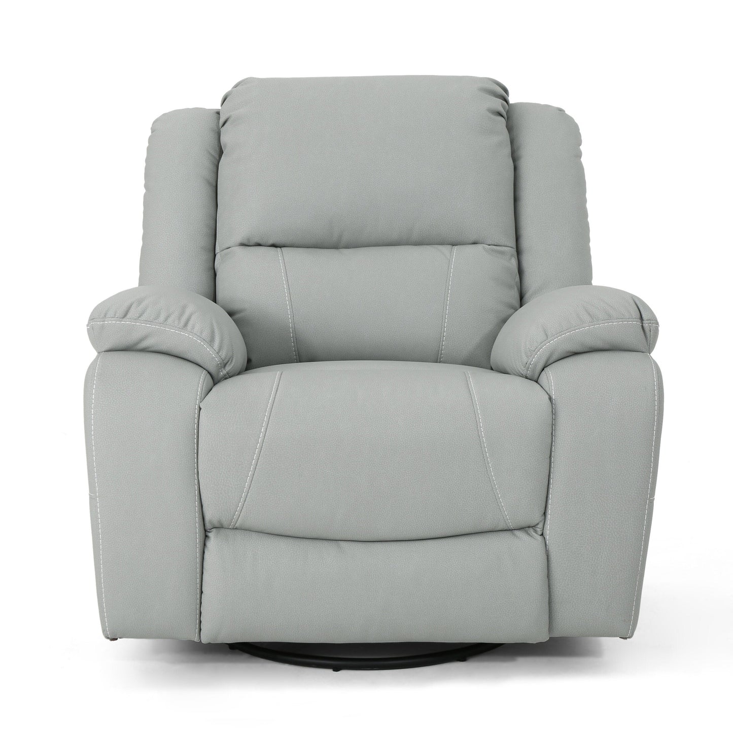 Poltrona reclinabile girevole manuale standard in similpelle larga 39