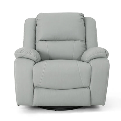 Poltrona reclinabile girevole manuale standard in similpelle larga 39