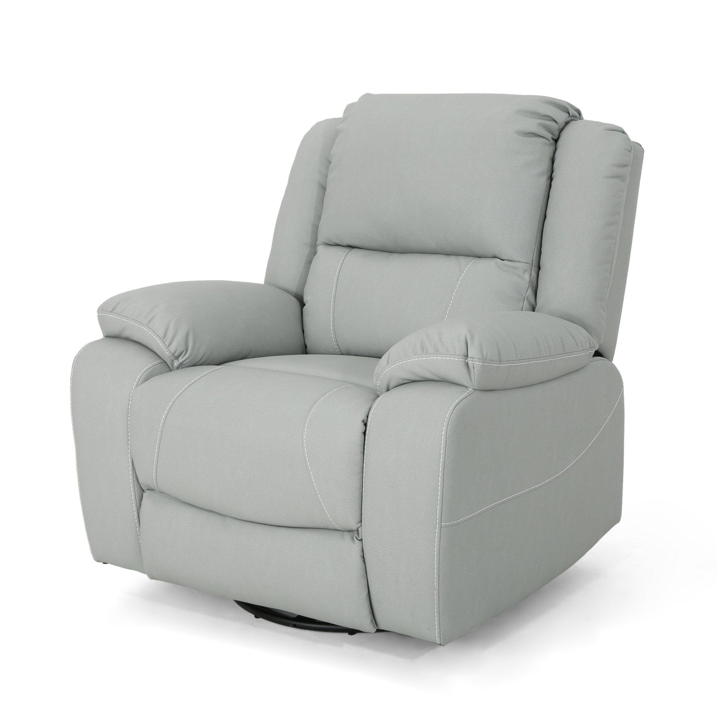 Poltrona reclinabile girevole manuale standard in similpelle larga 39