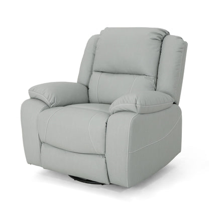 Poltrona reclinabile girevole manuale standard in similpelle larga 39