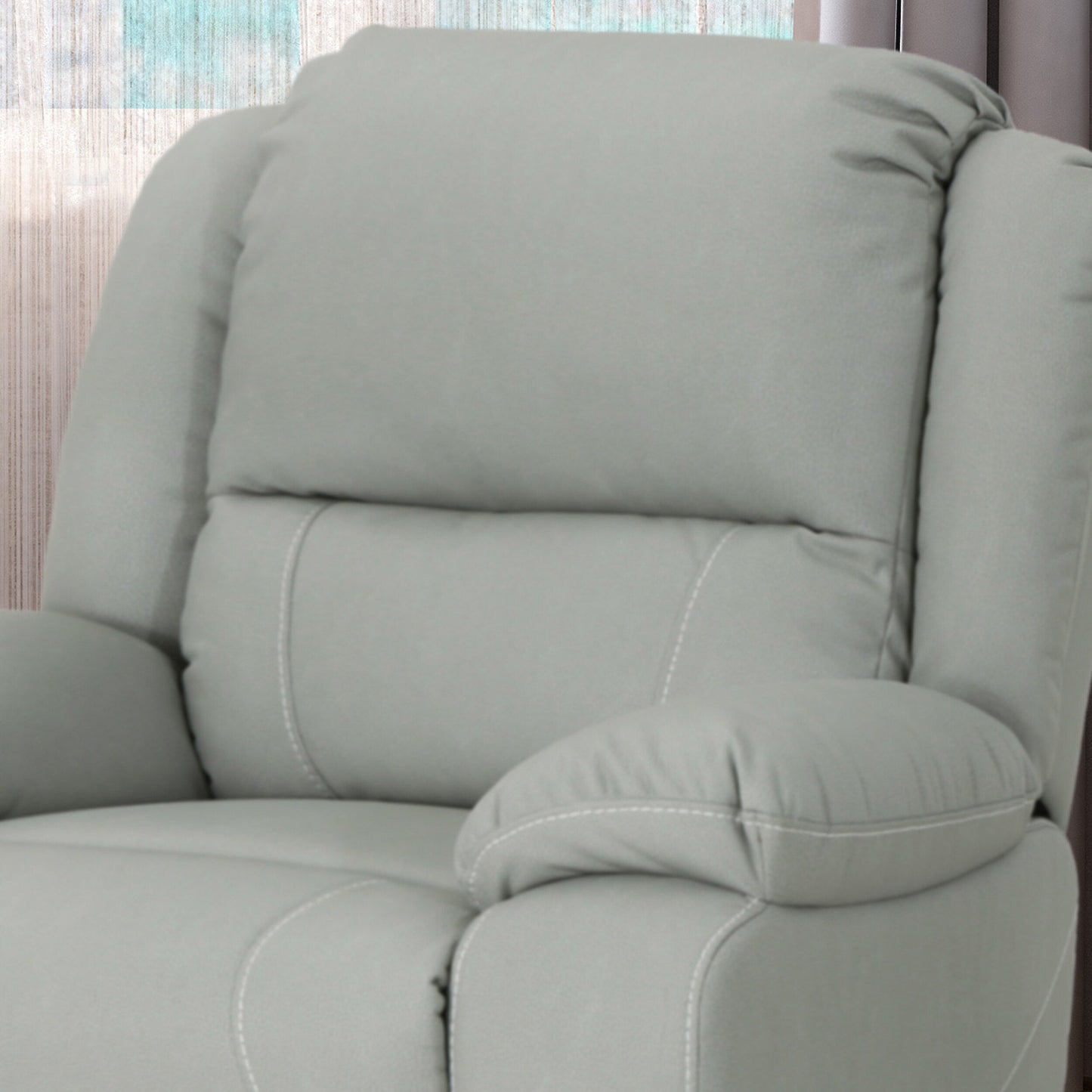 Poltrona reclinabile girevole manuale standard in similpelle larga 39