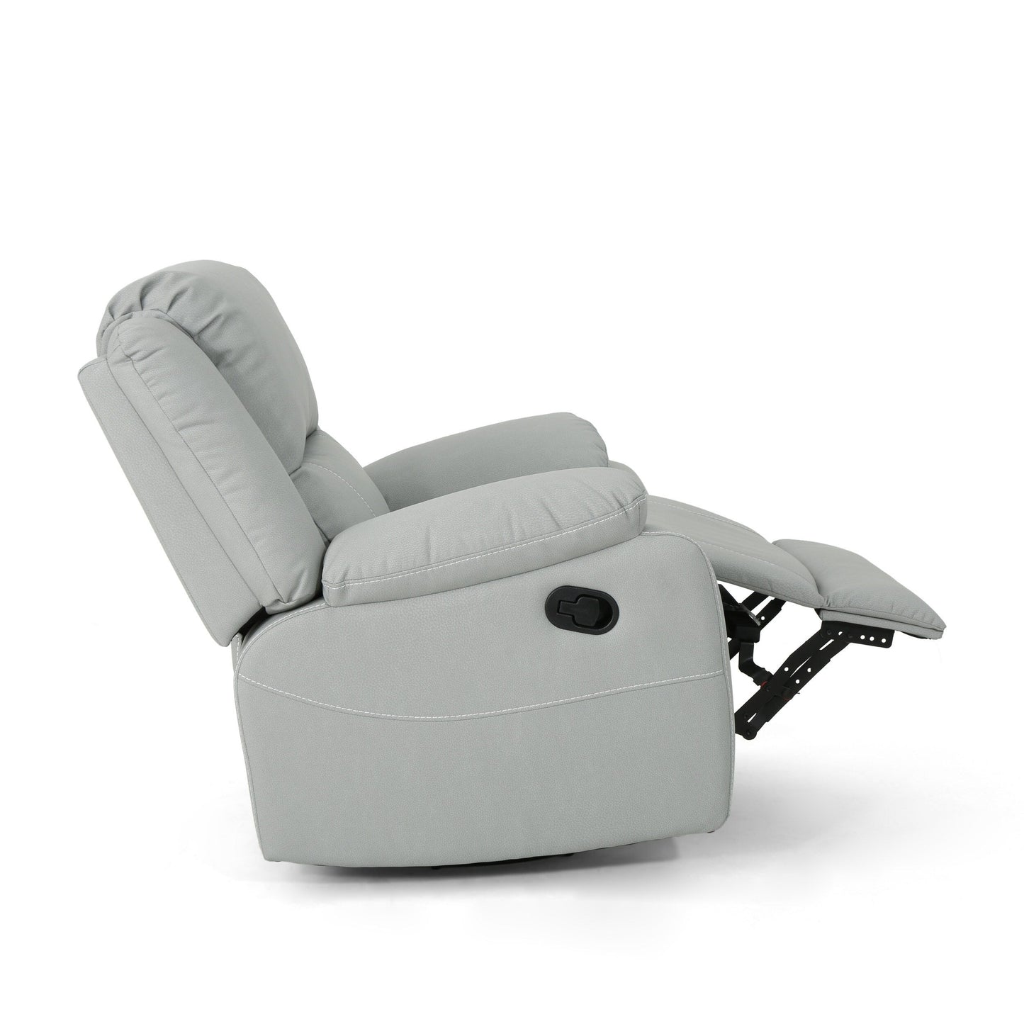 Poltrona reclinabile girevole manuale standard in similpelle larga 39