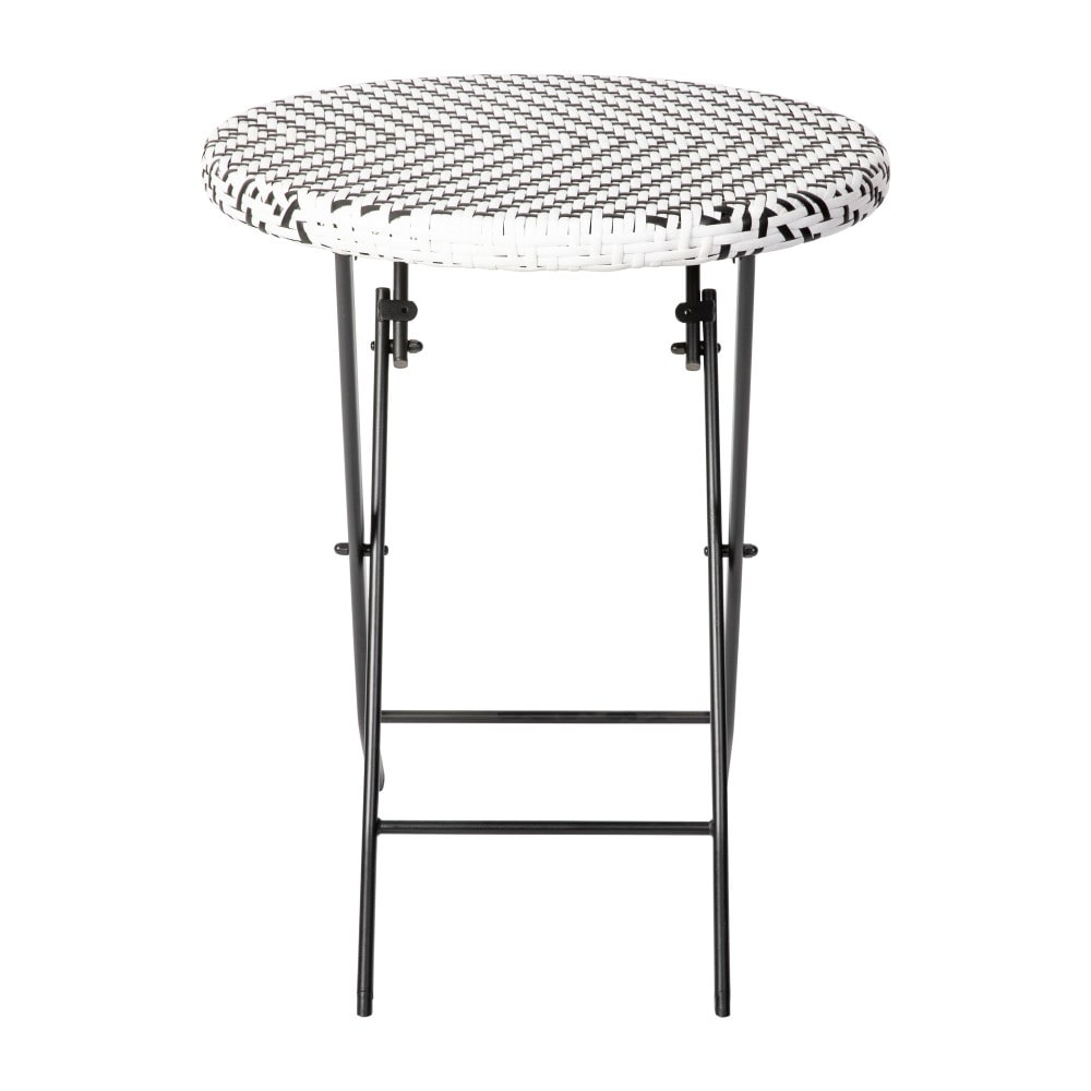 Set da bistrot pieghevole in rattan PE per interni/esterni da 3 pezzi
