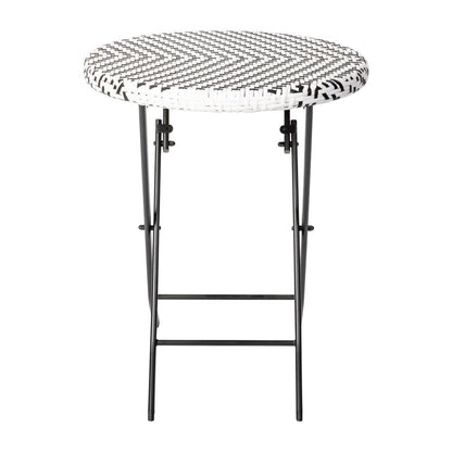 Set da bistrot pieghevole in rattan PE per interni/esterni da 3 pezzi