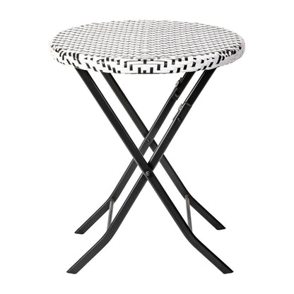 Set da bistrot pieghevole in rattan PE per interni/esterni da 3 pezzi
