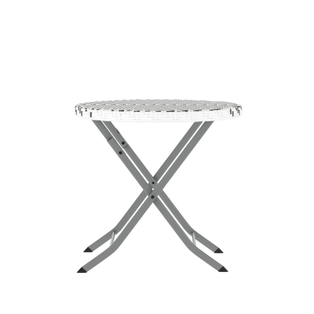 Set da bistrot pieghevole in rattan PE per interni/esterni da 3 pezzi