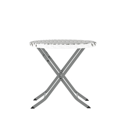 Set da bistrot pieghevole in rattan PE per interni/esterni da 3 pezzi