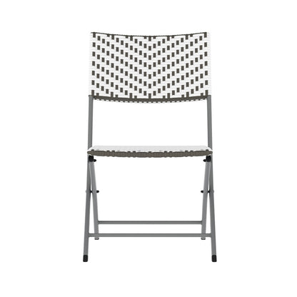 Set da bistrot pieghevole in rattan PE per interni/esterni da 3 pezzi