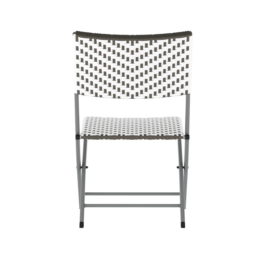 Set da bistrot pieghevole in rattan PE per interni/esterni da 3 pezzi