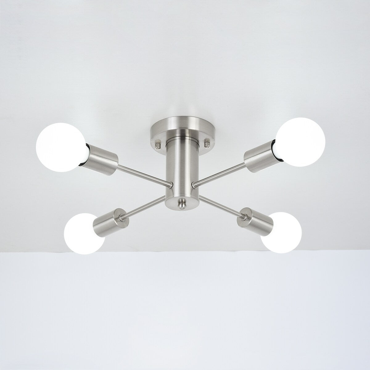 Lampada da soffitto industriale a 4 luci con montaggio a semi-incasso per cucina, sala da pranzo, camera da letto, studio, soggiorno - N/D