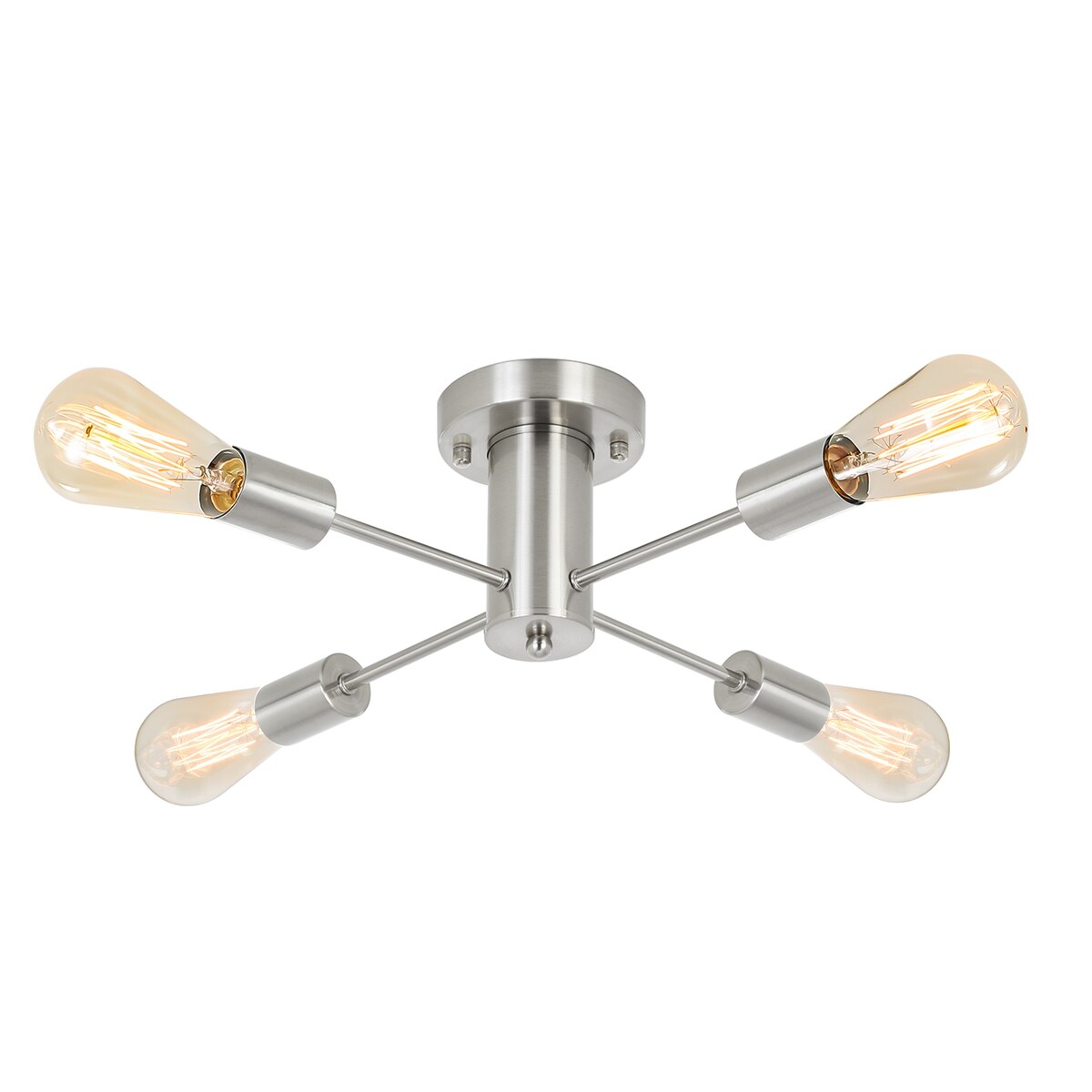 Lampada da soffitto industriale a 4 luci con montaggio a semi-incasso per cucina, sala da pranzo, camera da letto, studio, soggiorno - N/D