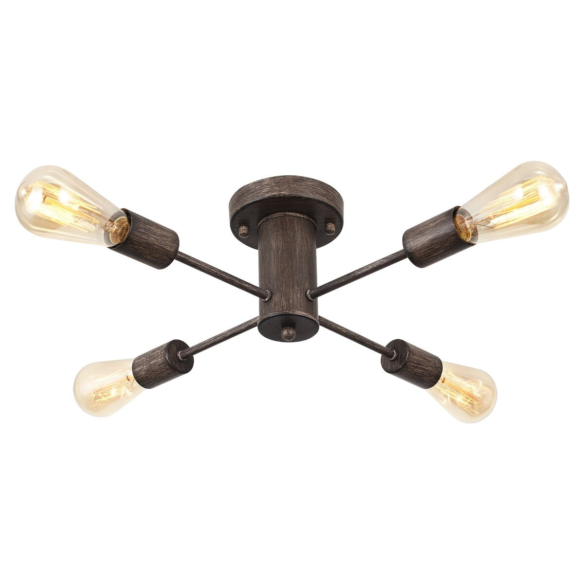 Lampada da soffitto industriale a 4 luci con montaggio a semi-incasso per cucina, sala da pranzo, camera da letto, studio, soggiorno - N/D