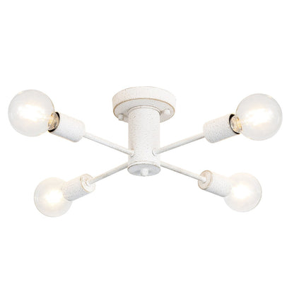 Lampada da soffitto industriale a 4 luci con montaggio a semi-incasso per cucina, sala da pranzo, camera da letto, studio, soggiorno - N/D