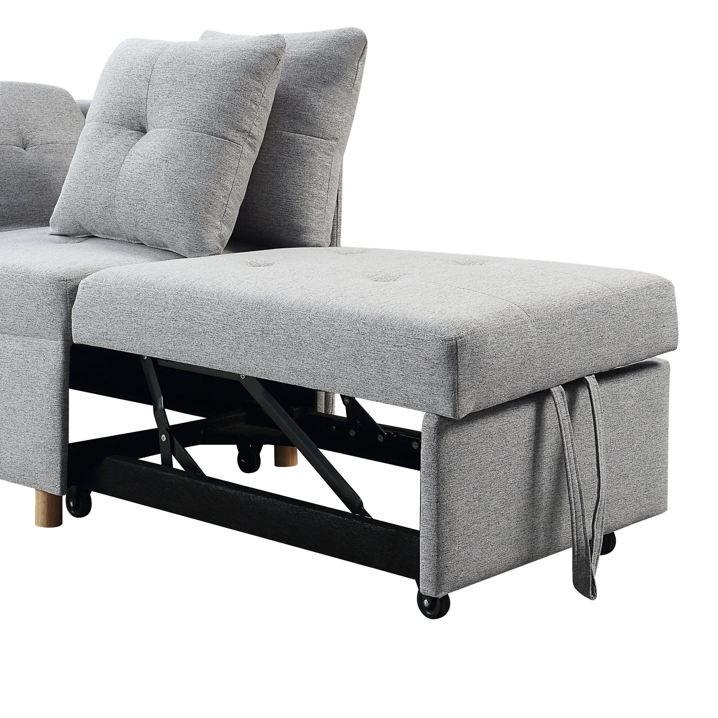 Divano letto singolo convertibile 4 in 1 con schienale regolabile