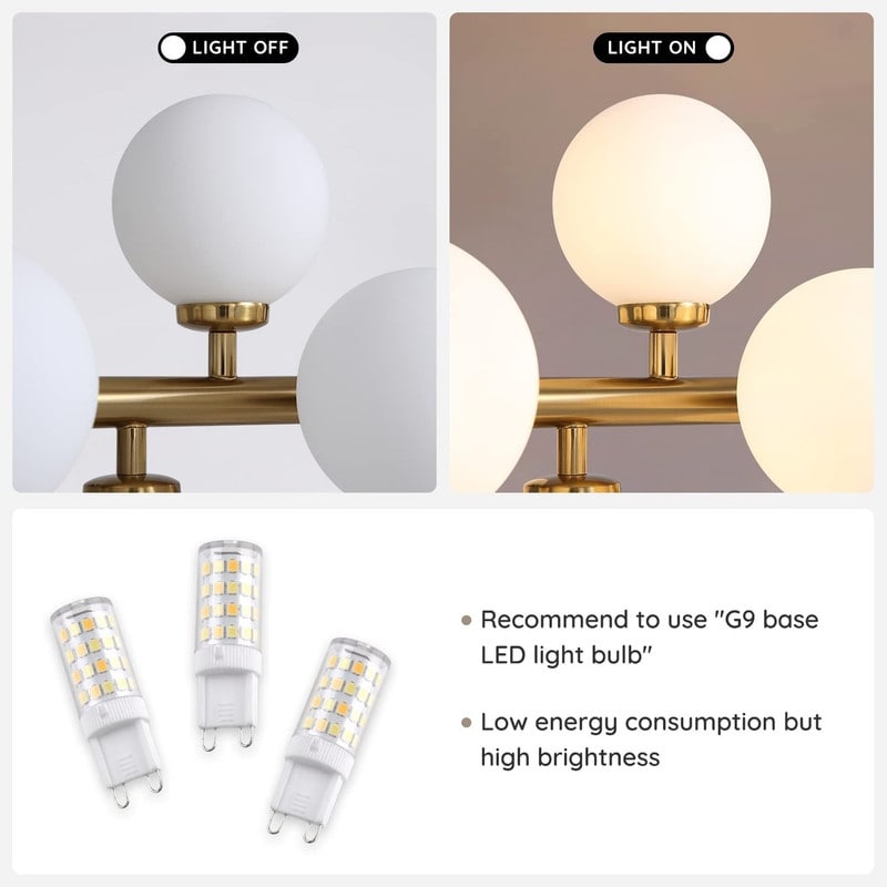 Lampadario lineare moderno di metà secolo da 40 pollici, lampada a sospensione Sputnik in ottone dorato a 16 luci con globo in vetro smerigliato per sala da pranzo